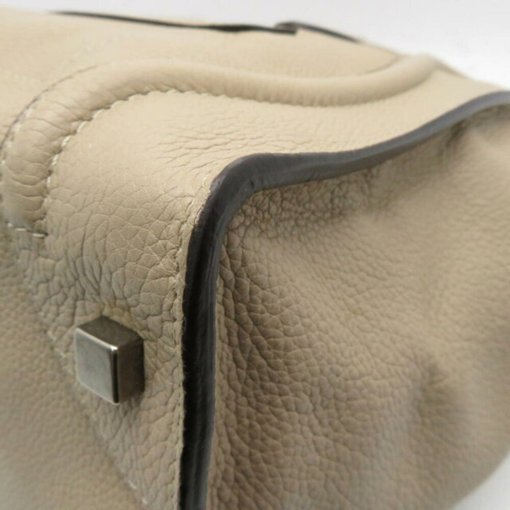 Celine Luggage Shopper Handbag Leather Gray Beige Bag - Picture 11 of 16